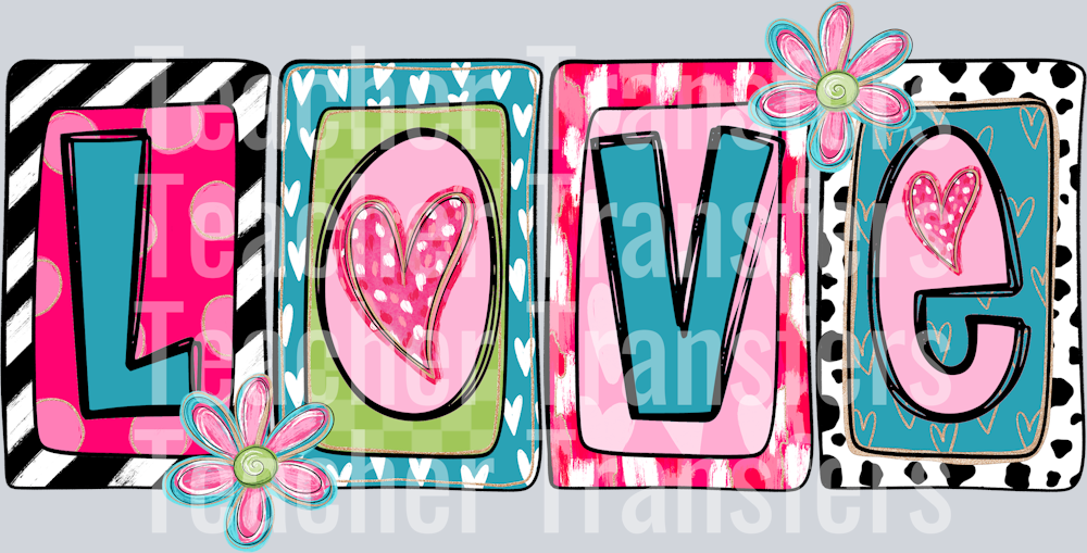 LOVE BOXED LETTERS