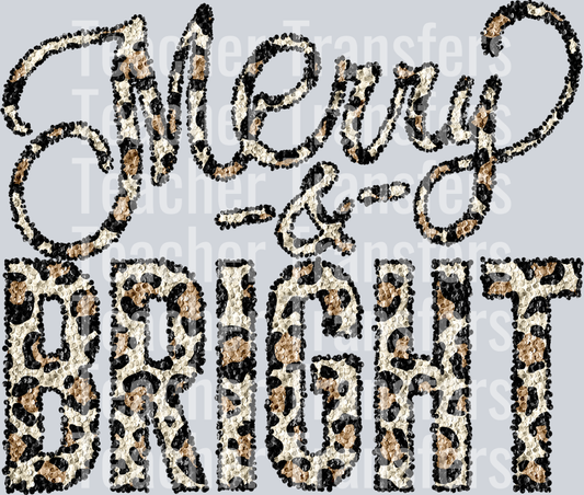 Merry and Bright Leopard Sequins