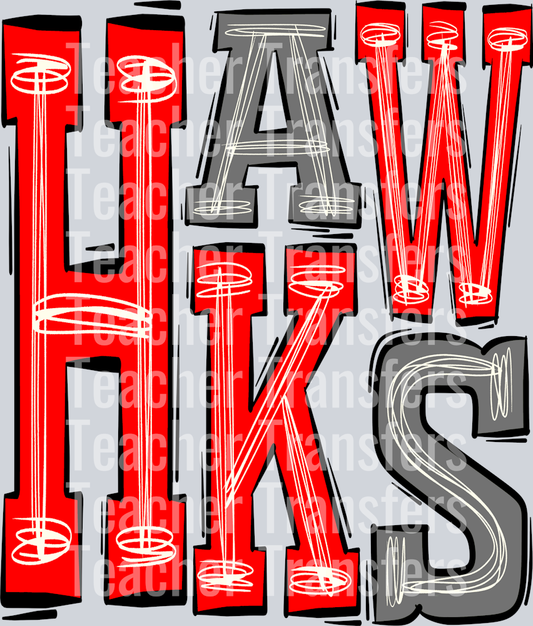 Hawks red gray