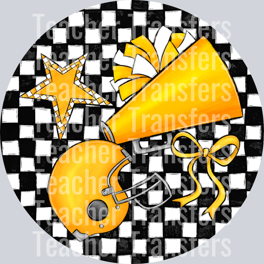 Check Sports Buttons and Bag Tags Yellow Gold