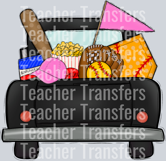 Follow me to the ballpark Pink Softball Truck