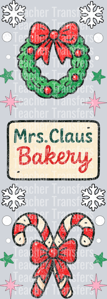 making spirits bright mrs claus bakery sleeve