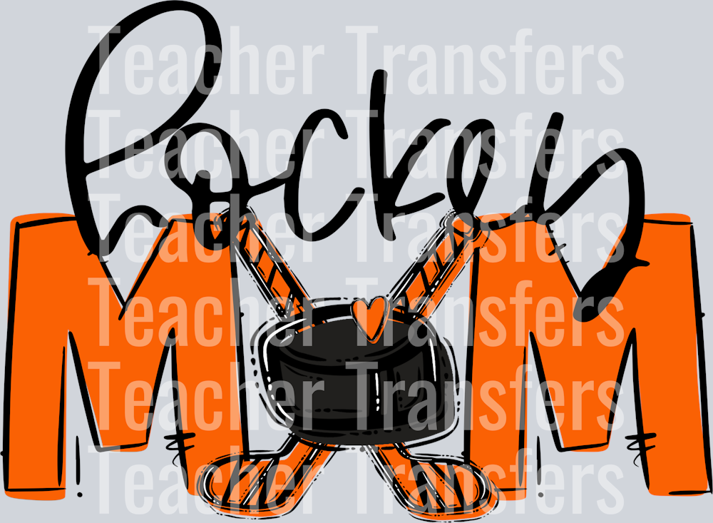 Hockey Mom Orange No Flower