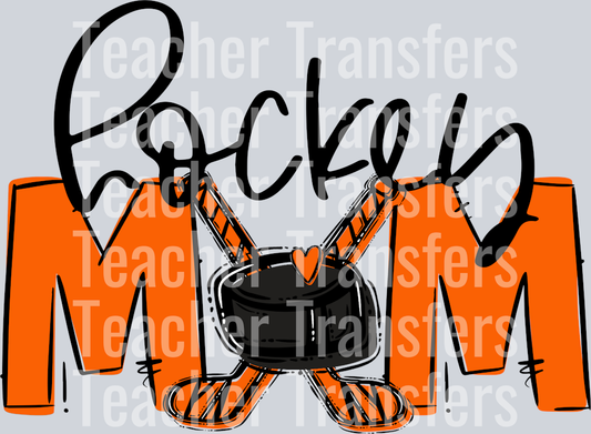 Hockey Mom Orange No Flower