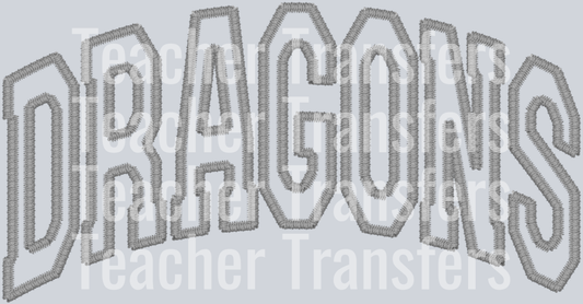 DRAGONS white Stitch