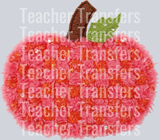 PINK ORANGE PUMPKIN FAUX YARN