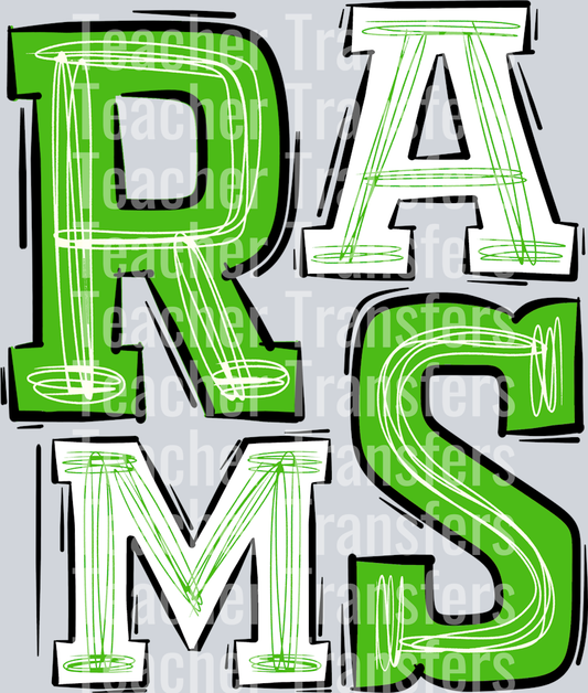 Rams Kelly Green and White Special