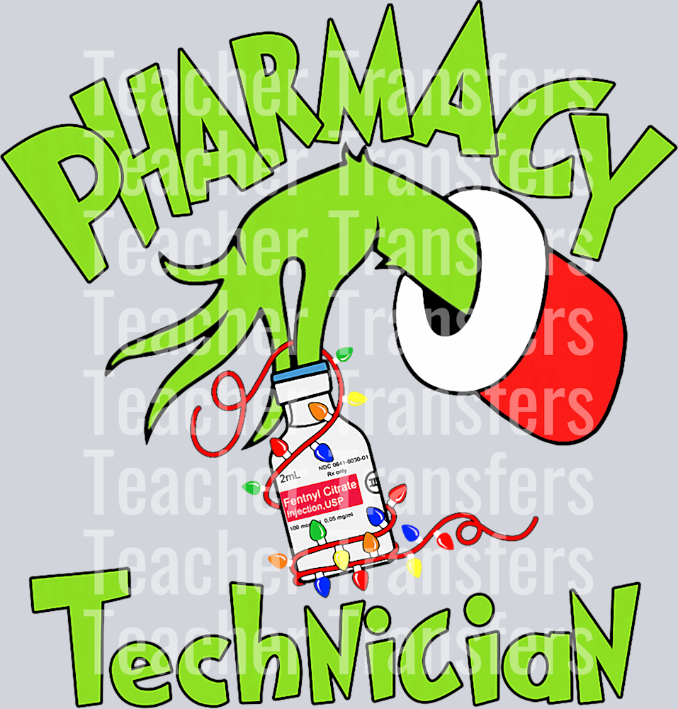 Pharmacy Technician Merry Christmas Nurse Xmas Pajamas Funny T-Shirt