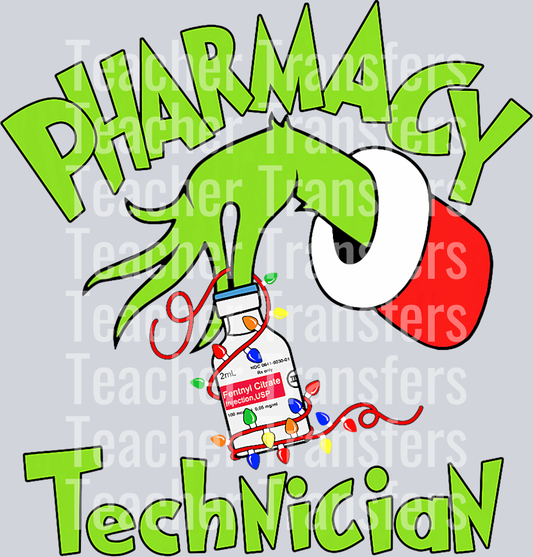 Pharmacy Technician Merry Christmas Nurse Xmas Pajamas Funny T-Shirt