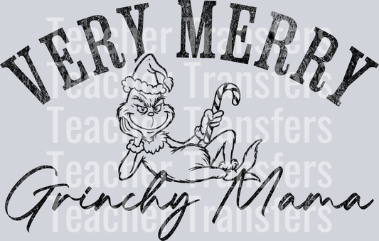 very merry grinchy mama black