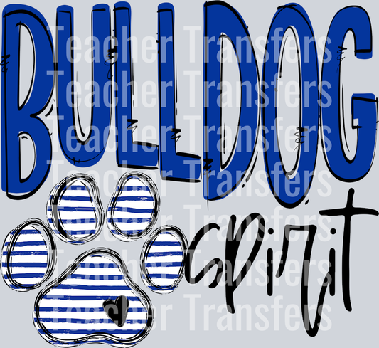 Team Go Spirit BULLDOG PAW ROYAL AND BLACK
