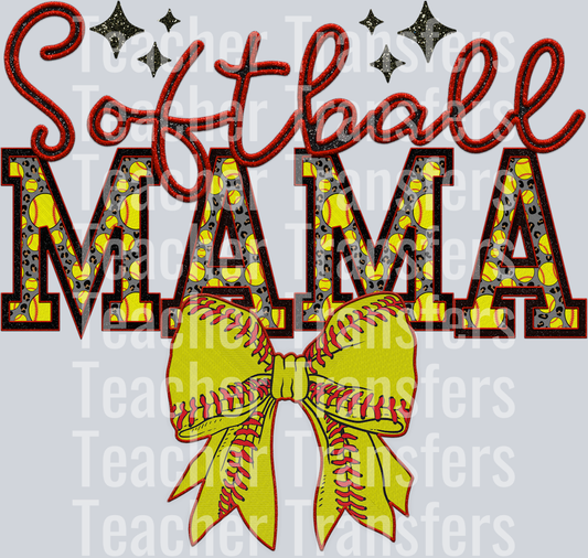 SOFTBALL BOW SOFTBALL mama HWDS
