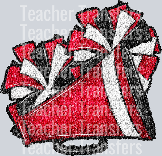Sequin Cheer Red
