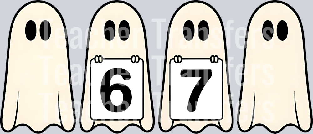 Six Seven Ghosts Shirt, Ghost 6 7 png