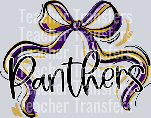 RIBBON SPORTS BOW PANTHERS PURPLE VEGAS
