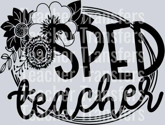 Teacher Floral Frame SPED TEACHER
