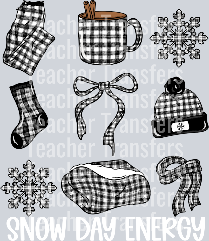 PlaidSnowDayEnergy White