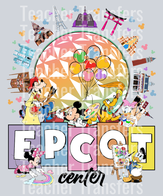 250214905 GM Shirt Epcot Center Mickey and Friends Artist (1)