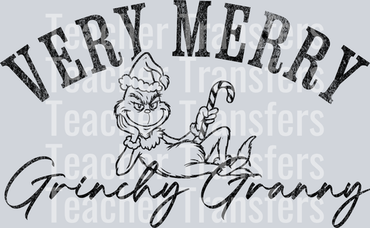 Very merry Grinchy granny black