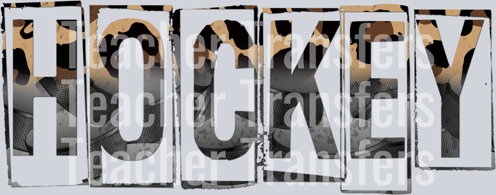 Grunge Sports Words  LEOPARD HOCKEY