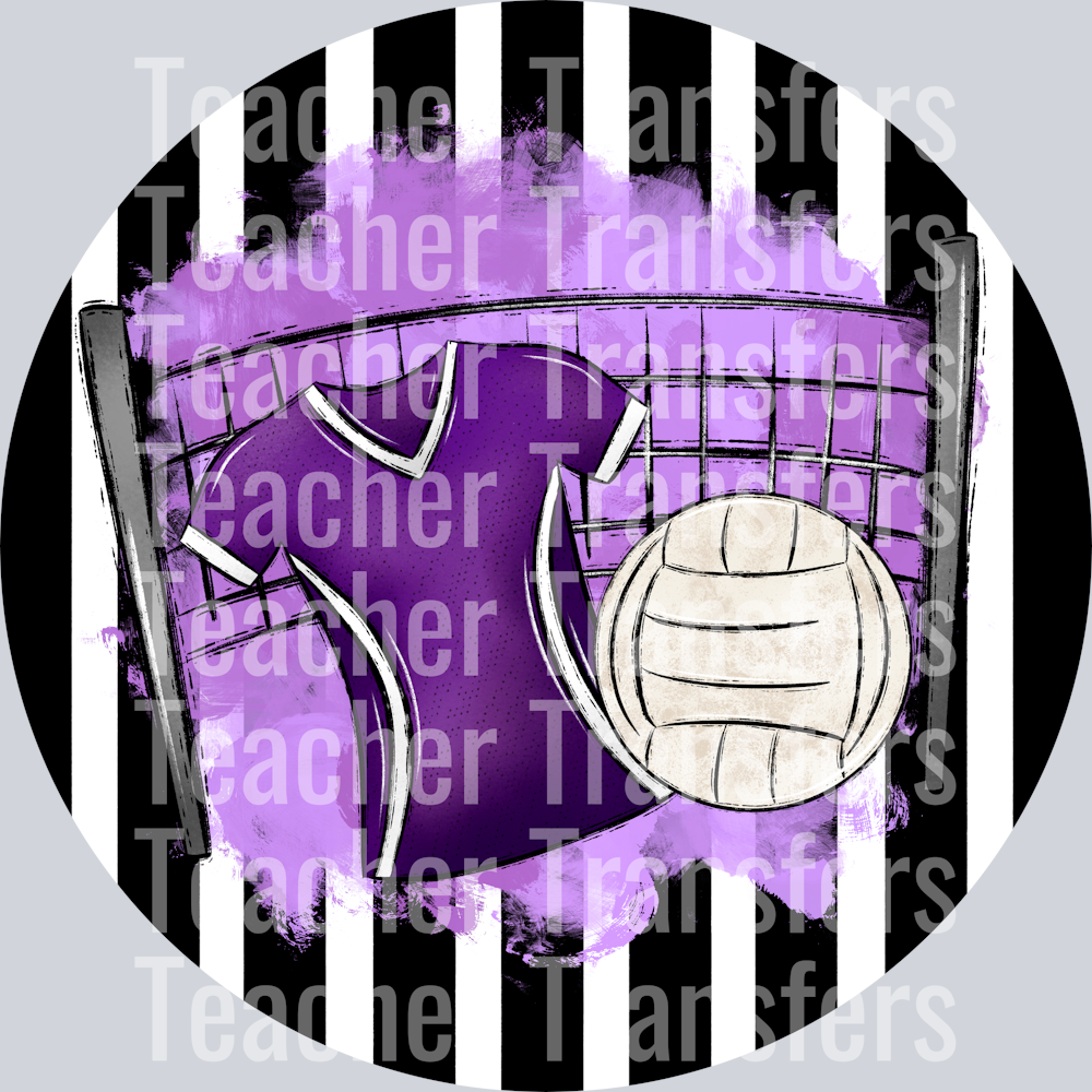 Volleyball Ornaments Purple v2