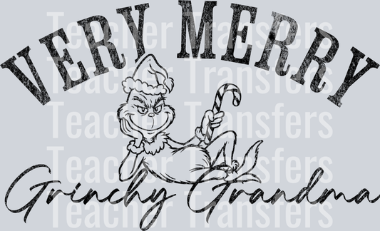 Very merry Grinchy Grandma black