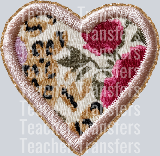 XO XO FAUX APPLIQUE HEART 2