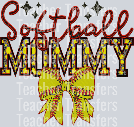 SOFTBALL BOW SOFTBALL MOMMY HWDS