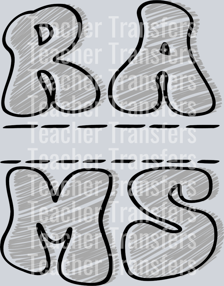 Sketch Mascot Names RAMS GRAY BLACK