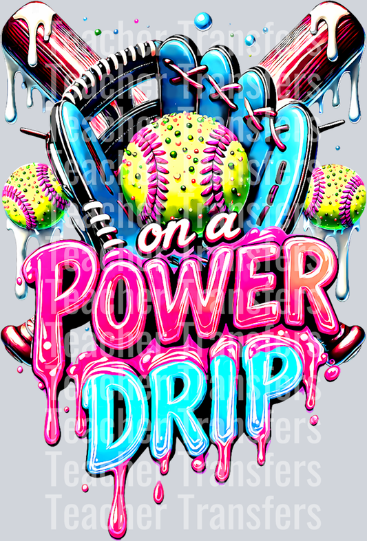On A Power Drip Softball Ice Cream Dripping With Sprinkles T-Shirt (1)