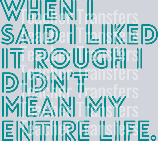 WHEN I SAID I LIKED IT ROUGH