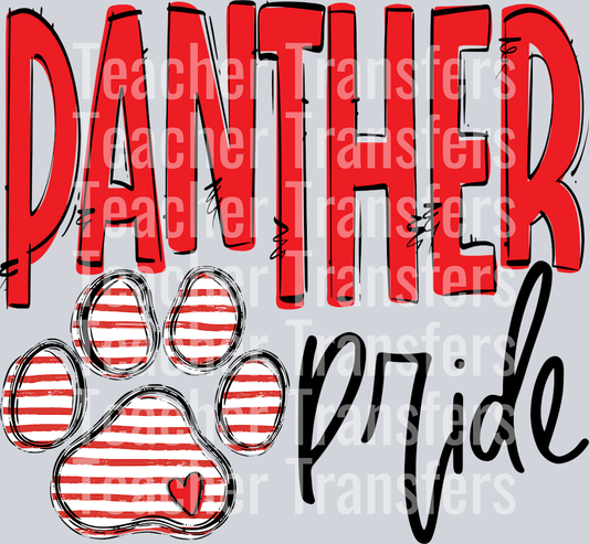 Team Go PRIDE Spirit Panther Paw Red
