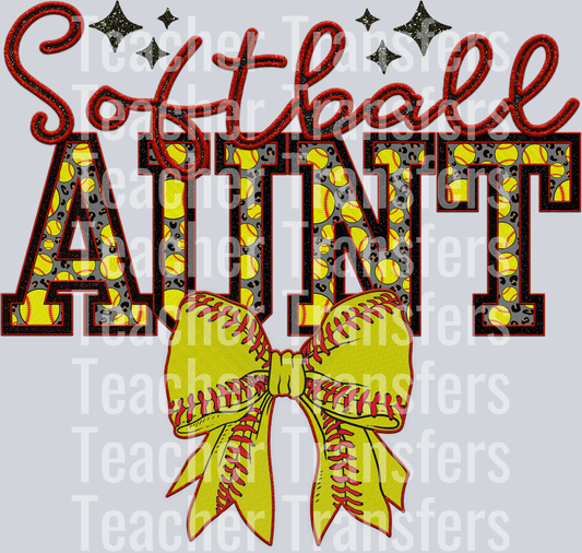 SOFTBALL BOW SOFTBALL aunt HWDS