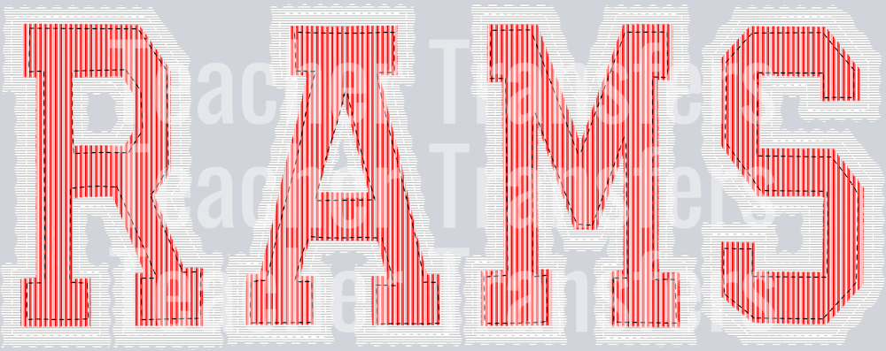 THE PREPSTER RAMS RED WHITE