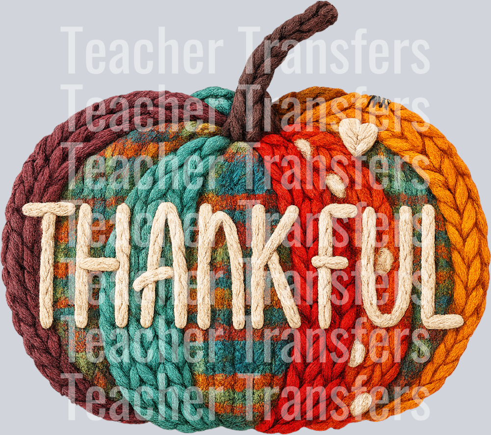 THANKFUL PLAID PUMPKIN YARN