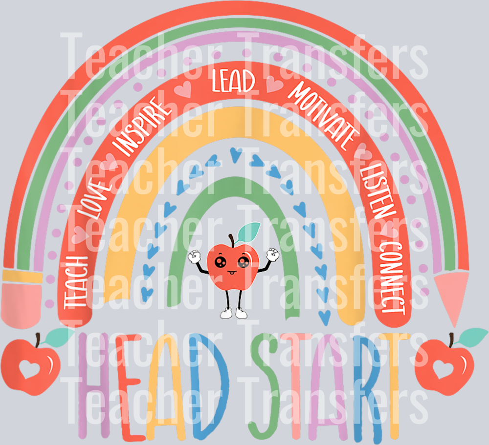 Head Start Rainbow - Back to School - Headstart Teacher T-Shirt