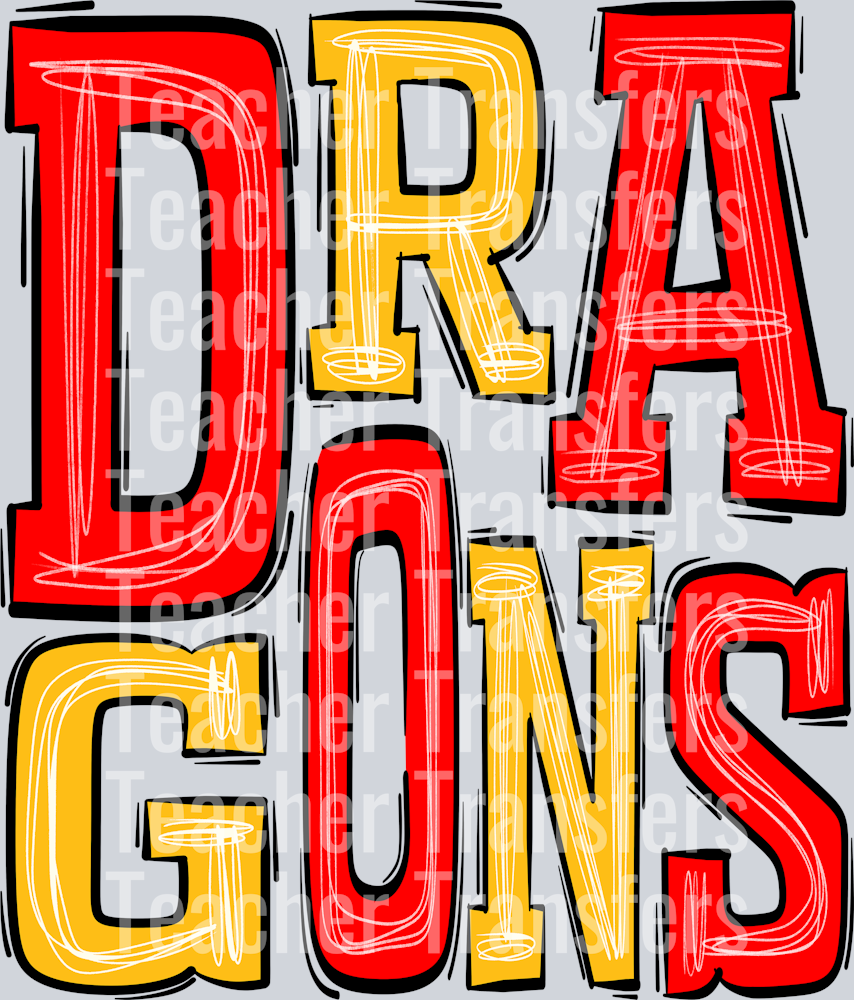 Dragons Red - Yellow Gold