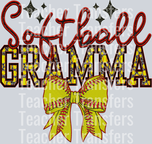 SOFTBALL BOW SOFTBALL GRAMMA HWDS