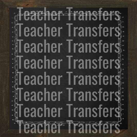 Ornament Background - Wood Frame on Chalkboard