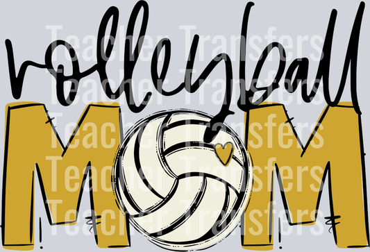 Volleyball Mom Vegas Gold No Flowers