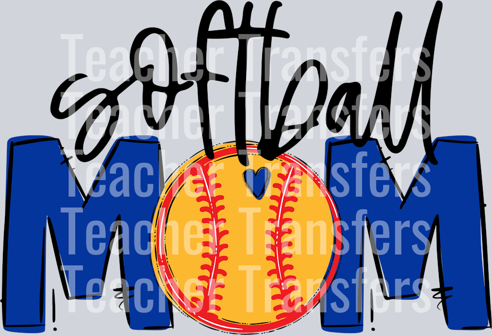 Softball Mom Royal blue No Flowers