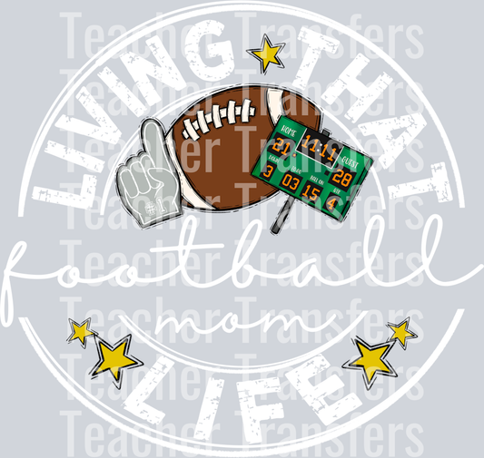 Living That FOOTBALL Mom Life WHITE