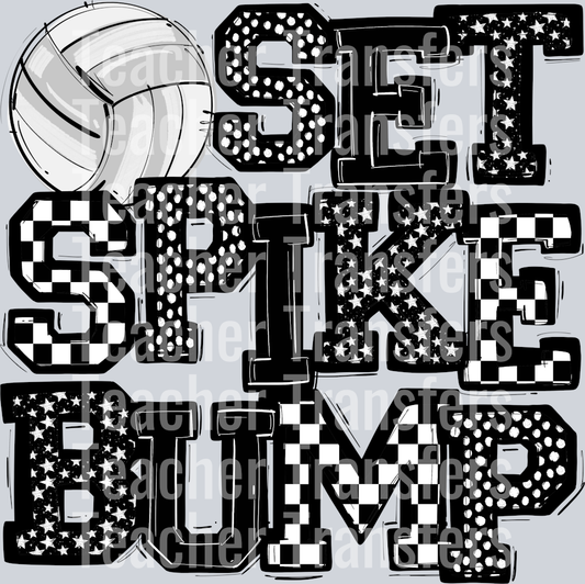 BLACK SET SPIKE BUMP