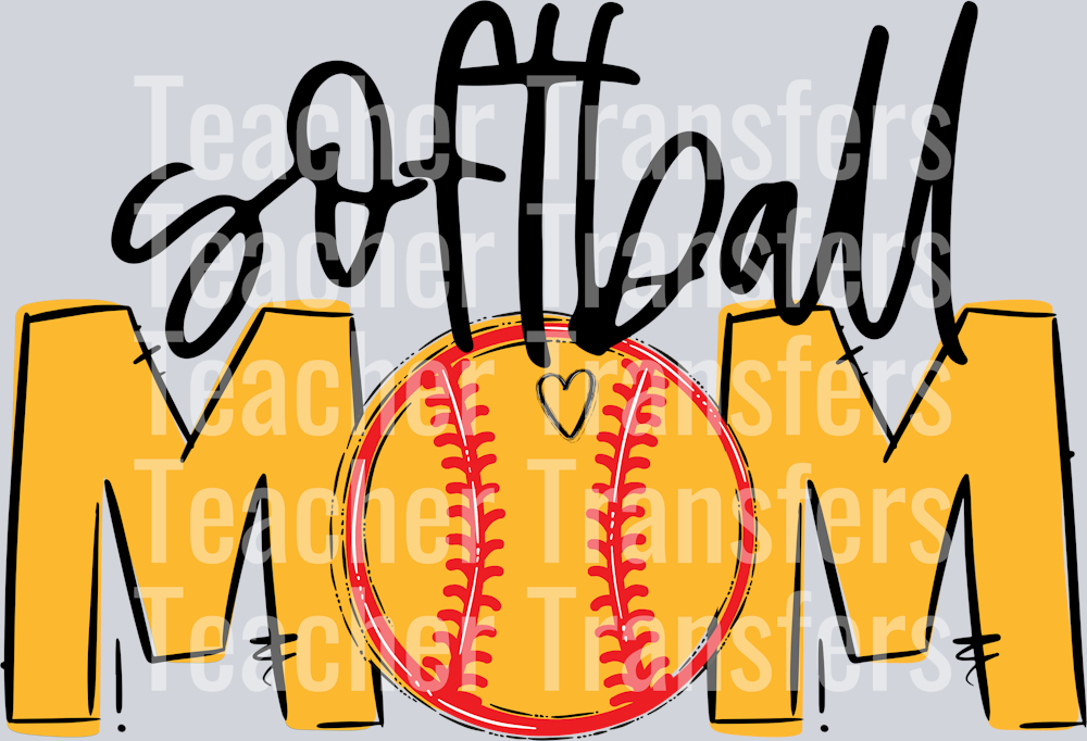 Softball Mom Yellow gold No Flowers