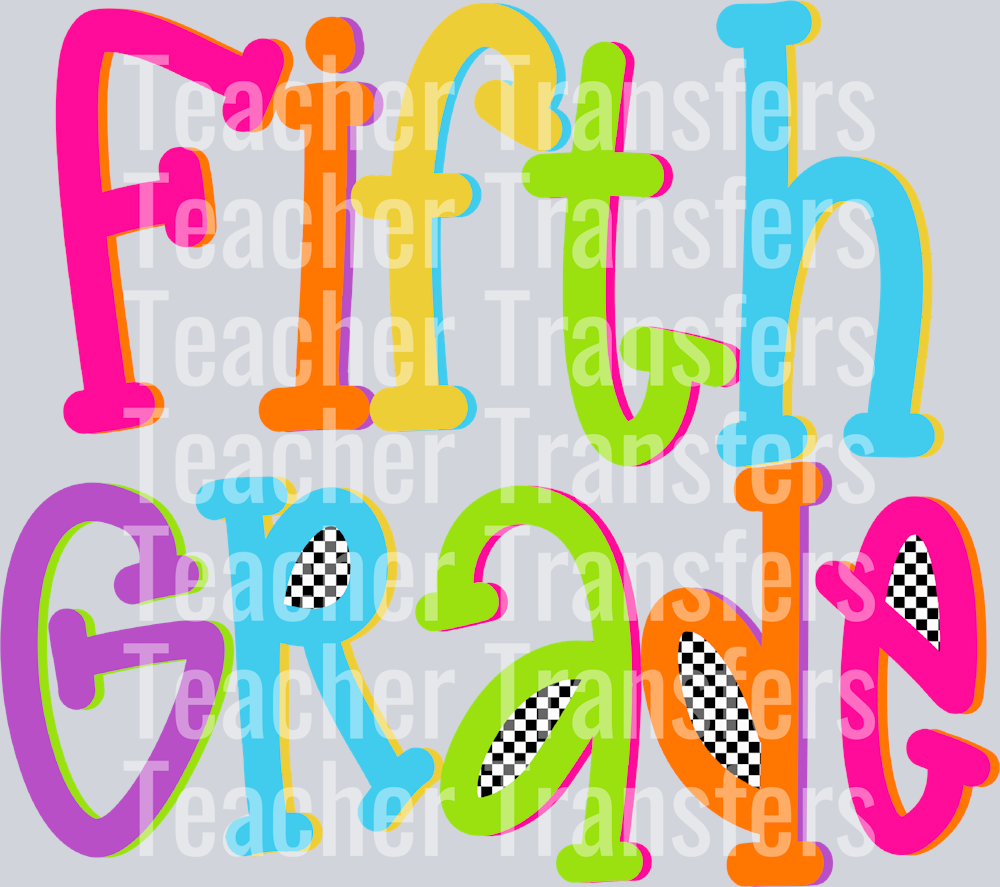 FIFTH GRADE COLORFUL CHECKERED