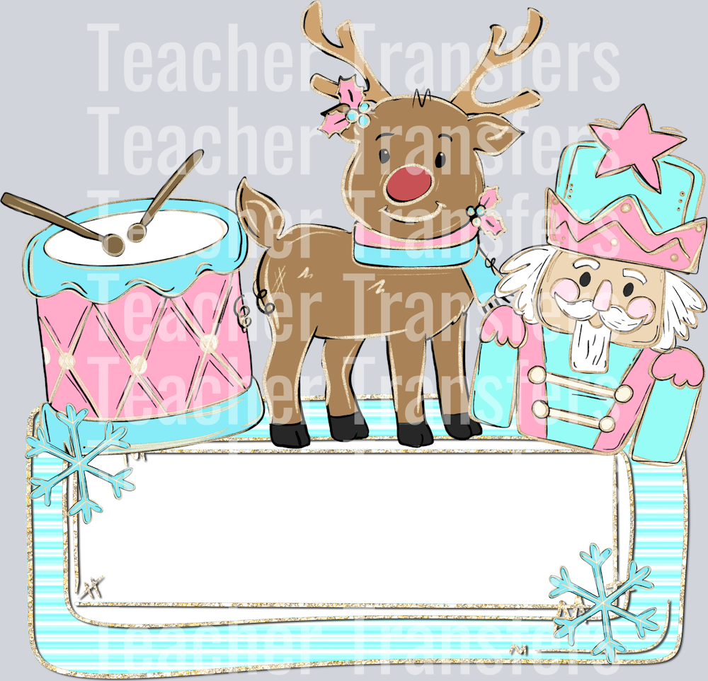 CHRISTMAS NAME PLATES BLUE