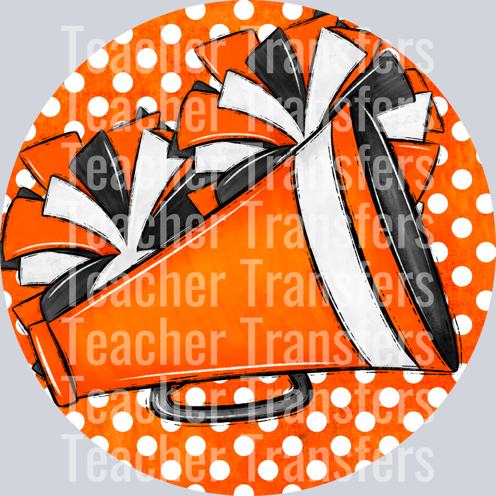 Cheer Pom and Megaphone ORANGE