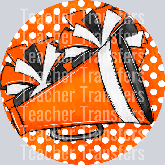 Cheer Pom and Megaphone ORANGE