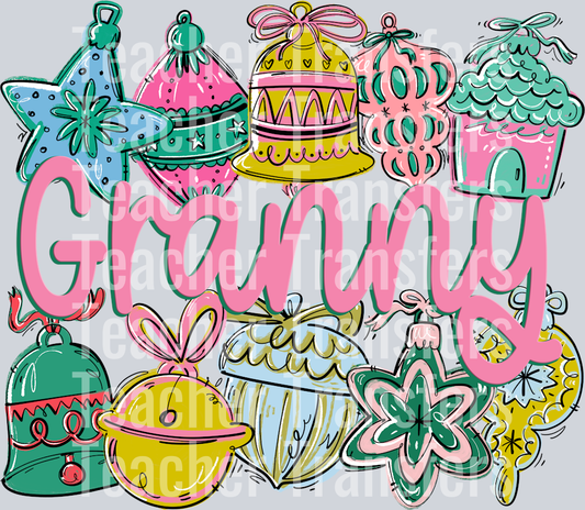 ORNAMENT NAME FRAME GRANNY