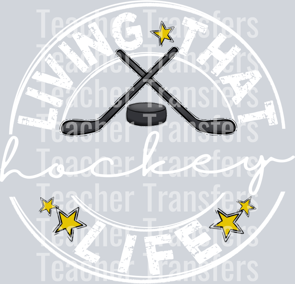 Living That HOCKEY BLANK Life WHITE